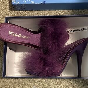 Fabulicious Women's Plush Purple Heels